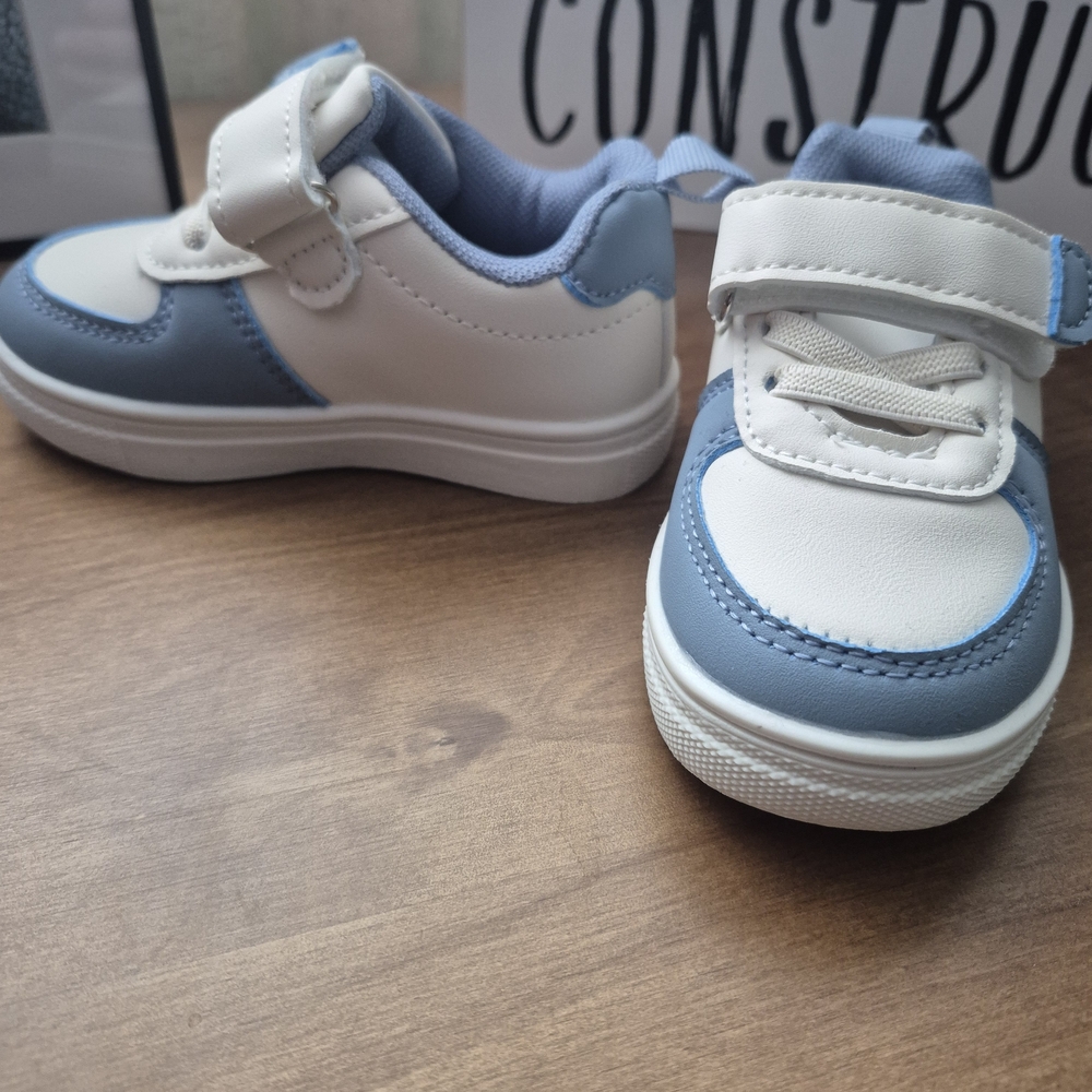 Toddler Boy Blue and White Sneakers